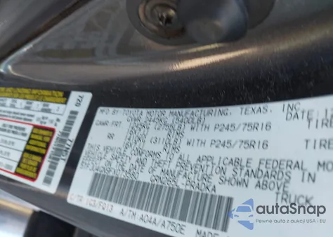 2015 Toyota Tacoma Prerunner V6 z USA, uszkodzony, nr VIN 5TFJU4GN9FX073580